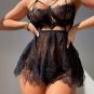 Lacy Skirted Cage Teddy