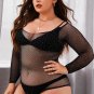 Plus Size Black Sheer Elegance Teddy