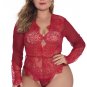 Plus Size Lace Long Sleeve Teddy