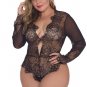 Plus Size Lace Long Sleeve Teddy