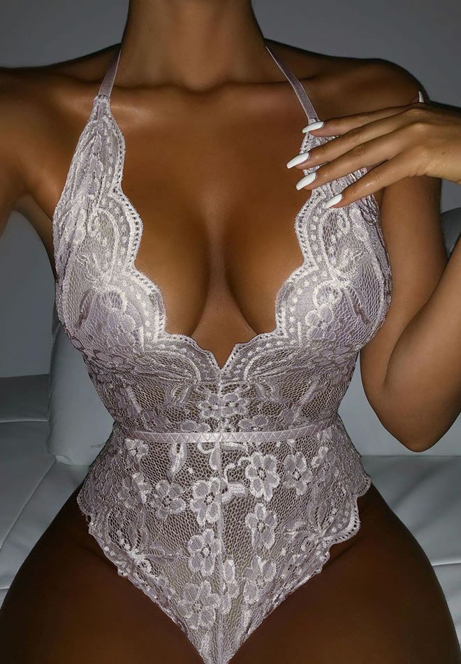 Alluring Low Cut Teddy