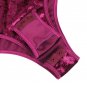 Sheer Lace Off-The-Shoulder Sleeves Velvet Teddy