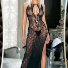 Swirl Lace Up Long Dress With G-String