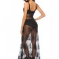 Sexy Lace Temptation Transparent V-neck Long Dress
