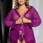 Eyelash Lace Robe and G-String