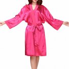Mother of the Bride Satin Long Sleeves Kimono Robe with Gold Glitter