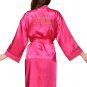 Mother of the Bride Satin Long Sleeves Kimono Robe with Gold Glitter
