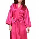 Bride Satin Long Sleeves Kimono Robe with Gold Glitter