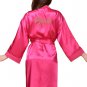Bride Satin Long Sleeves Kimono Robe with Gold Glitter