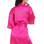 Matron of Honor Satin Kimono Robe with Gold Glitter