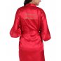 Matron of Honor Satin Kimono Robe with Gold Glitter