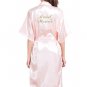Maid of Honor Satin Kimono Robe with Gold Glitter