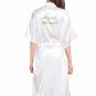 Maid of Honor Satin Kimono Robe with Gold Glitter