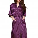 Matron of Honor Satin Kimono Robe with Gold Glitter