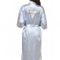 Matron of Honor Satin Kimono Robe with Gold Glitter
