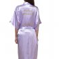 Matron of Honor Satin Kimono Robe with Gold Glitter