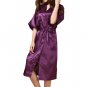 Matron of Honor Satin Kimono Robe with Gold Glitter