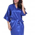 Rhinestone Word Bridal Party Getting Ready Satin Short Kimono Robe