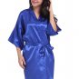 Rhinestone Word Bridal Party Getting Ready Satin Short Kimono Robe