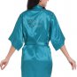 Rhinestone Word Bridal Party Getting Ready Satin Short Kimono Robe