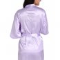 Rhinestone Word Bridal Party Getting Ready Satin Short Kimono Robe