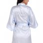 Rhinestone Word Bridal Party Getting Ready Satin Short Kimono Robe