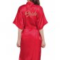 Satin Kimono Robes With Gold Glitter