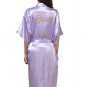 Satin Kimono Robes With Gold Glitter