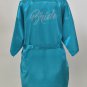 Kimono Bride Robes Rhinestone Satin