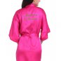Satin Kimono Wedding Party Getting Ready Robe With Gold Glitter