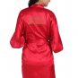 Satin Kimono Wedding Party Getting Ready Robe With Gold Glitter