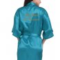 Satin Kimono Wedding Party Getting Ready Robe With Gold Glitter