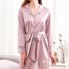 Midnight Satin Robe