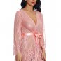 Self Tie Sheer Lace Robe Without Lingerie