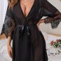 Draping Mesh and Lace Robe