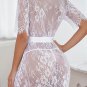 Draping Mesh and Lace Robe