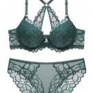 Sexy Front Button Racerback Bra Set