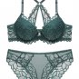 Sexy Front Button Racerback Bra Set