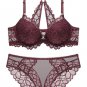 Sexy Front Button Racerback Bra Set