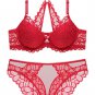 Sexy Front Button Racerback Bra Set