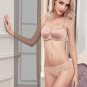 Skin Color Lace Silk Edge Smooth Demi Bra Lingerie set