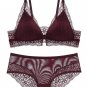 Sexy Floral Lace Front Closure Push Up Bra Set
