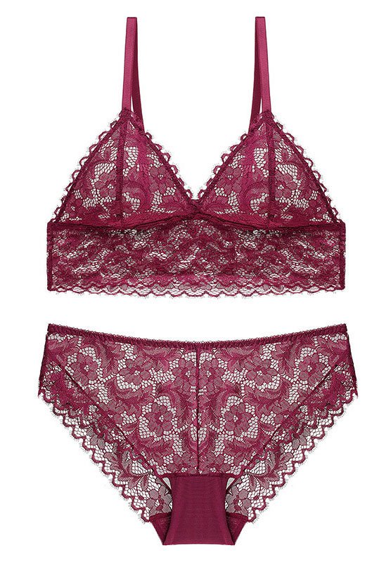 Sheer Lace Bralette Set