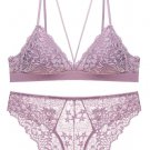 Sexy Embroidered Lace Push up Bralette Set