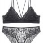 Sexy Embroidered Lace Push up Bralette Set