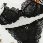Purple Color Sheer Lace Bra Lingerie Set