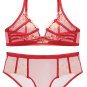 Sexy Wire Bra Transparent Lace Bra Set