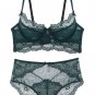 Sexy Unlined Floral Lace Underwire Bra Set