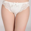 Sexy Faux Pearl Sheer Floral Lace Panel Panty
