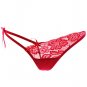 Floral Uneven Lace Thong